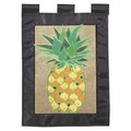 Recinto 13 x 18 in. Double Applique Pineapple Burlap Garden Flag RE2563721